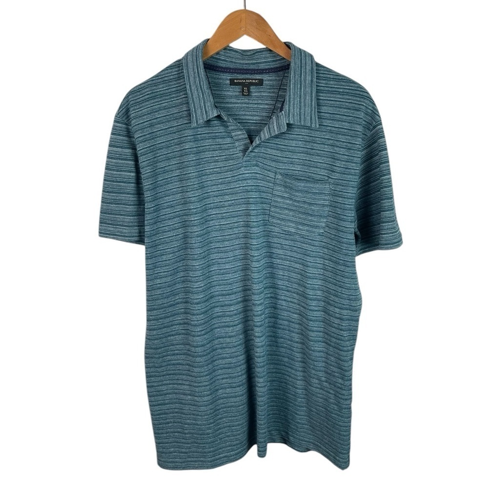 PO61 Men’s Banana Republic Business Casual Marled Polo Shirt XL